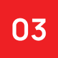 Red square icon with the number 03 in white text.