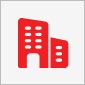 Red icon of two office buildings representing firm locations.
